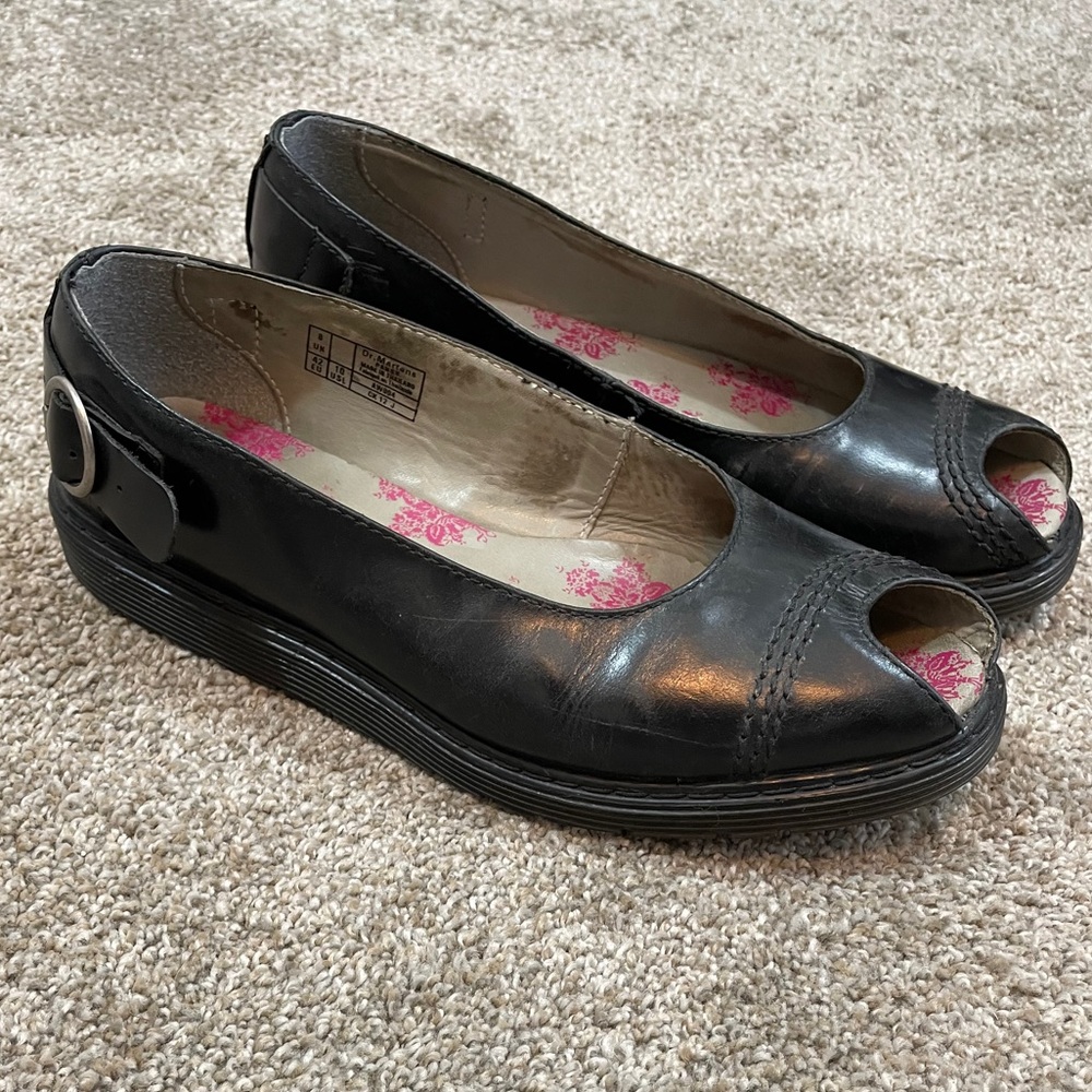 DR MARTENS babydoll peep toe shoes size 10